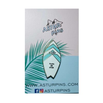Pin - Blue Surfboard - Otur Beach - Asturias - Ps010