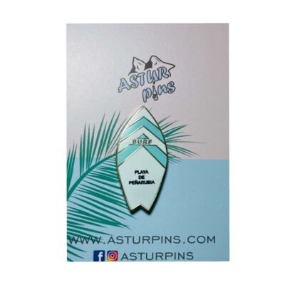 Pin - Blue Surfboard - Peñarubia Beach Gijon - Asturias (2) - Ps010