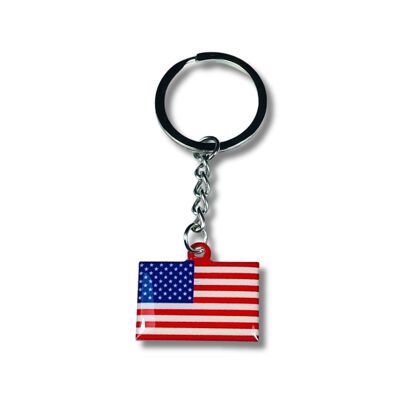 Portachiavi in metallo - Bandiera degli Stati Uniti - USA