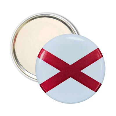 Miroir de poche - Drapeau de l'État de l'Alabama - États-Unis