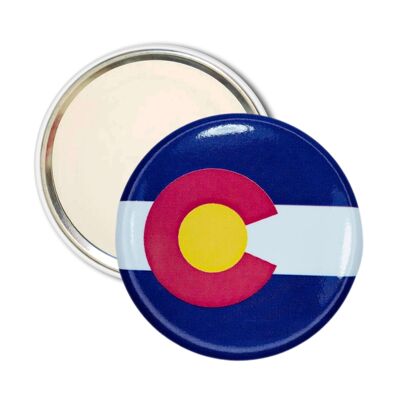 Miroir de poche - Drapeau de l'État du Colorado - États-Unis