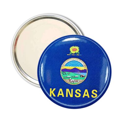 Pocket Mirror - Kansas State Flag - USA