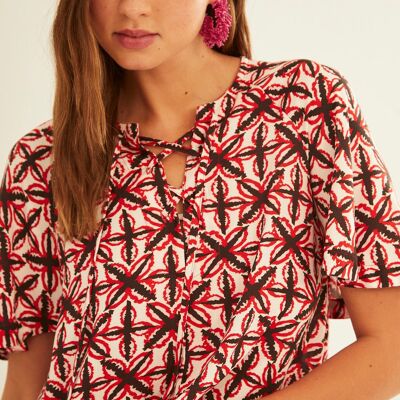 Red Starfish Blouse