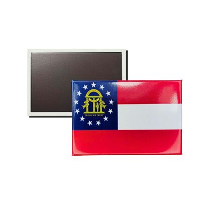 Aimant horizontal – Drapeau de l'État de Géorgie – États-Unis