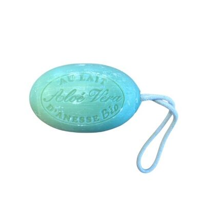 Sapone di Marsiglia ovale con corda - Profumo di Aloe vera - 180 g