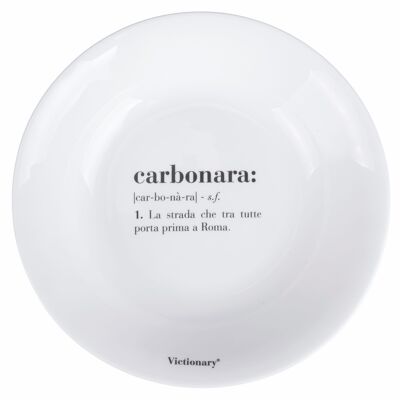 Round deep plate 22 cm in opaline glass, Victionary Carbonara