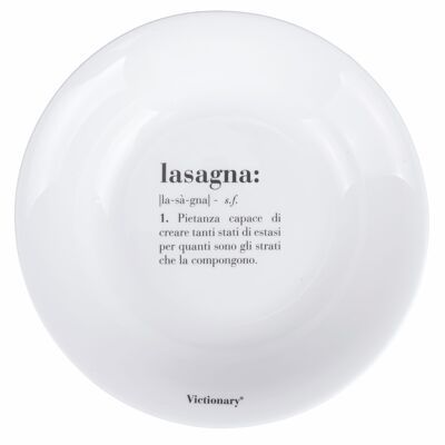 Round deep plate 22 cm in opaline glass, Victionary Lasagna