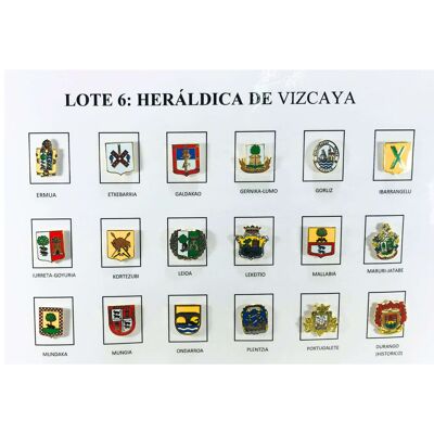 Pins - Lote Nº6 Escudos Heráldicos Vizcaya - España