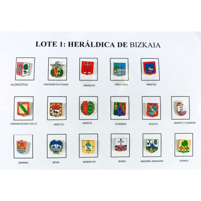 Pins - Lot Nº1 Heraldic Shields of Vizcaya - Spain
