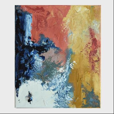 La Celeste - Pulse, dipinto astratto originale su tela, dipinto a mano, arte moderna, pittura a olio a strati morbidi