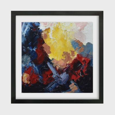 End of the Tunnel - Flare, Original, Expressive Canvas Painting, Hand Made, Modern Art, Textured Oil Artwork
