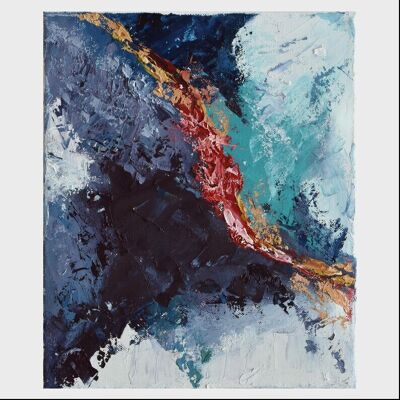 Espíritu de Vida - Ignite, Pintura abstracta original en lienzo vibrante, arte mural hecho a mano, pintura al óleo texturizada expresiva