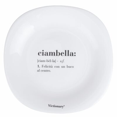 Square fruit plate 22x22 cm in opaline glass, Victionary Ciambella