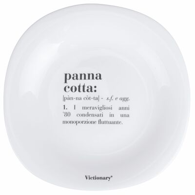 Square fruit plate 22x22 cm in opaline glass, Victionary Panna cotta