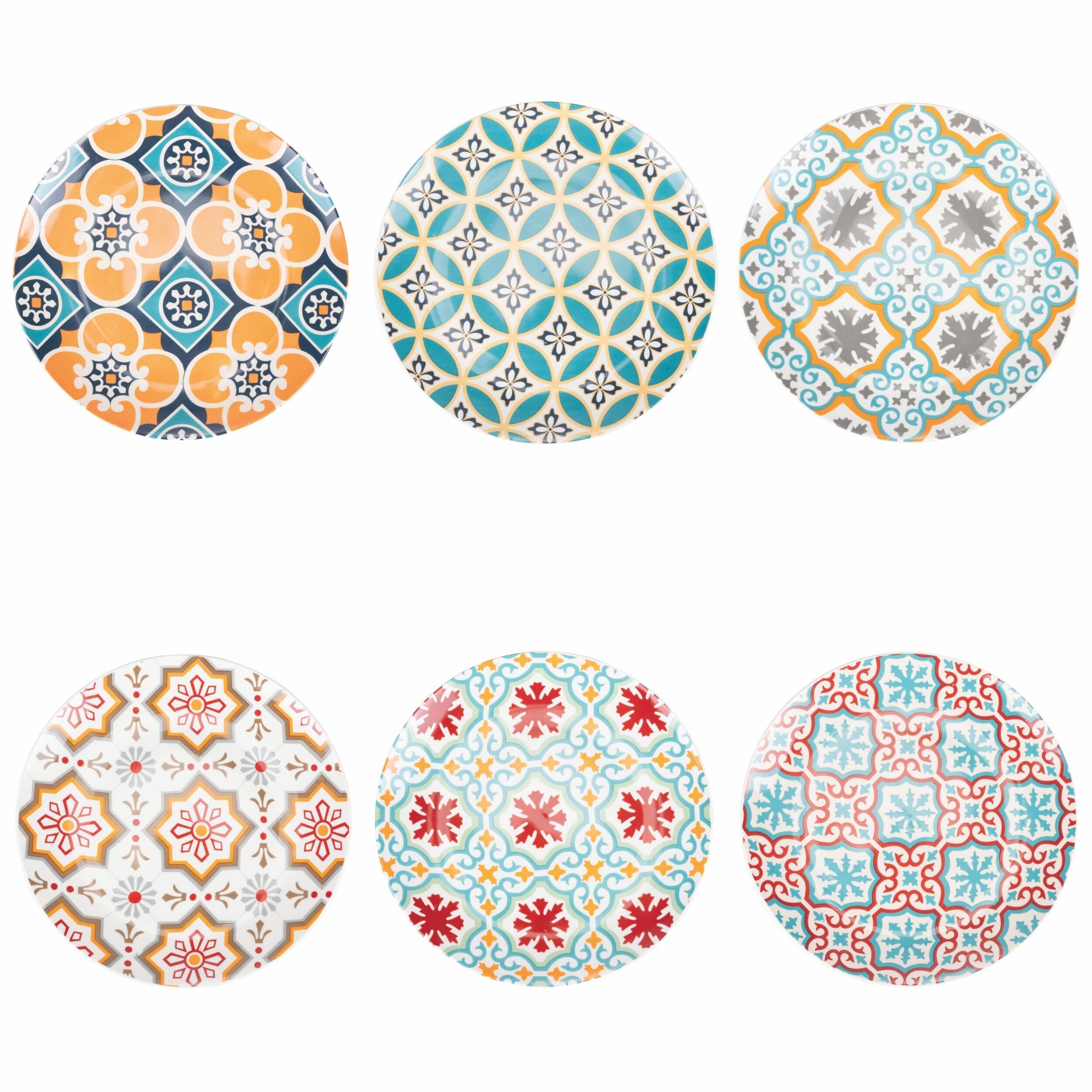 Piatto frutta in porcellana, decori mediterranei, Valladolid