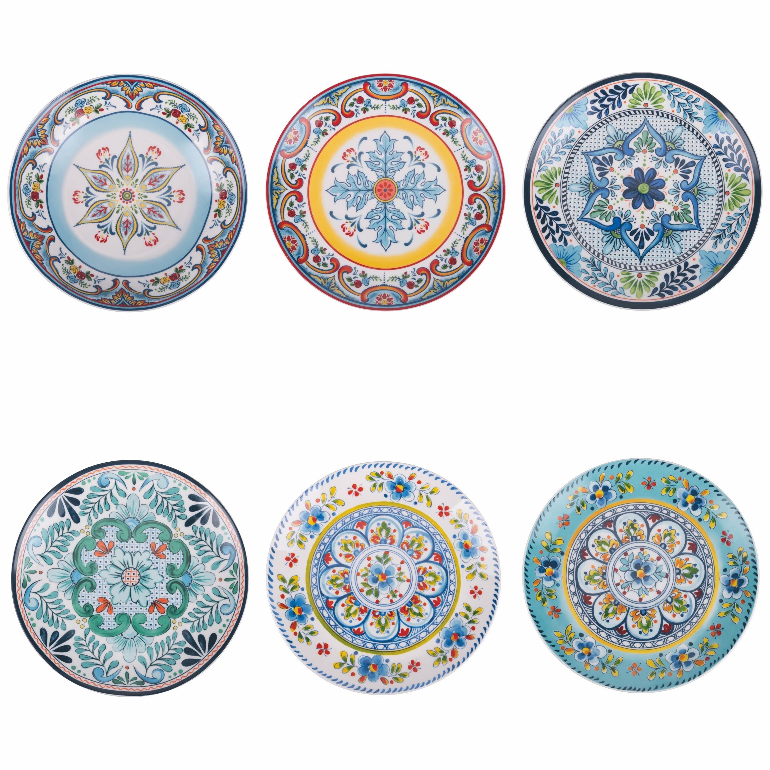 Piatto frutta in porcellana, decoro floreale, Andalusia