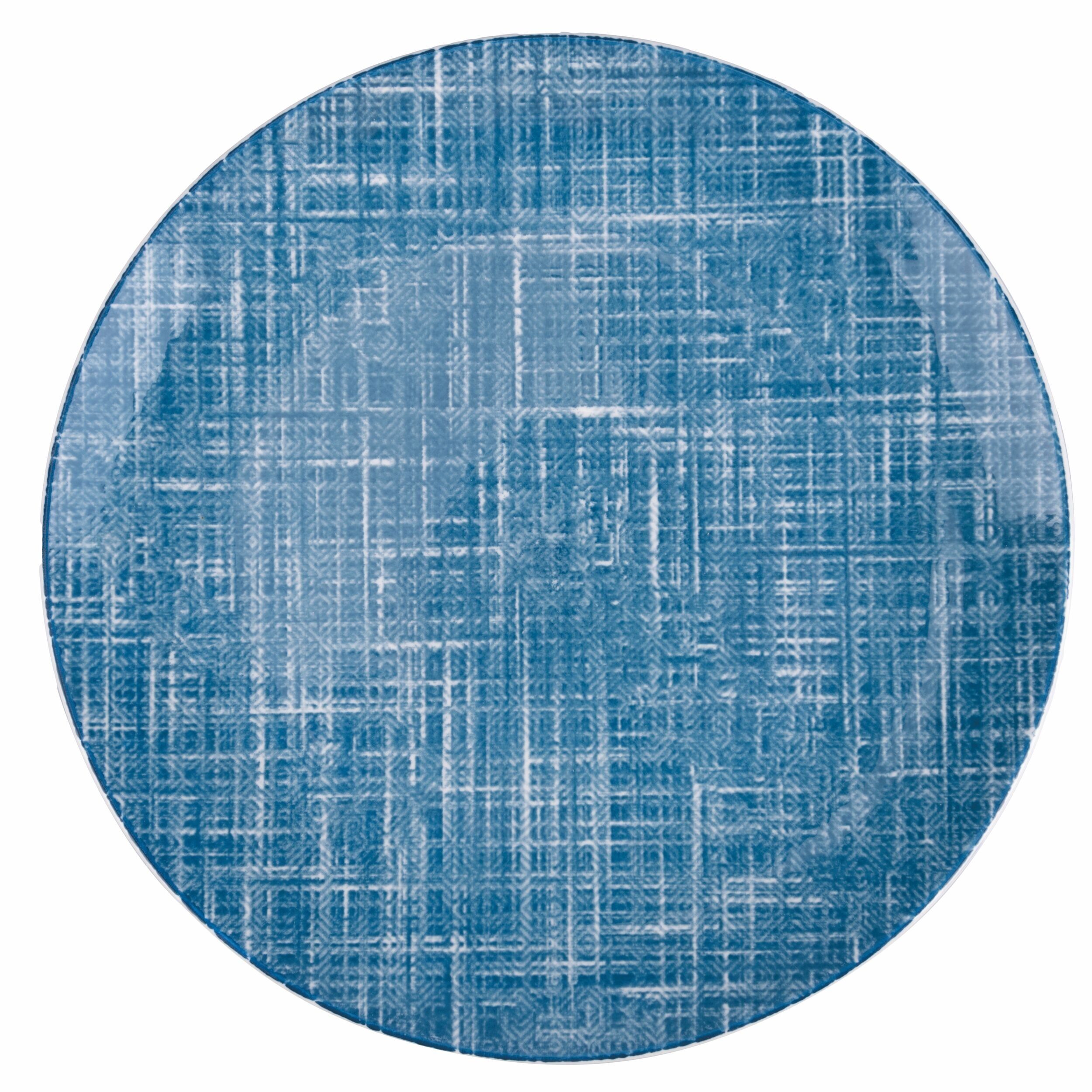 Piatto piano in porcellana, blu, Texture