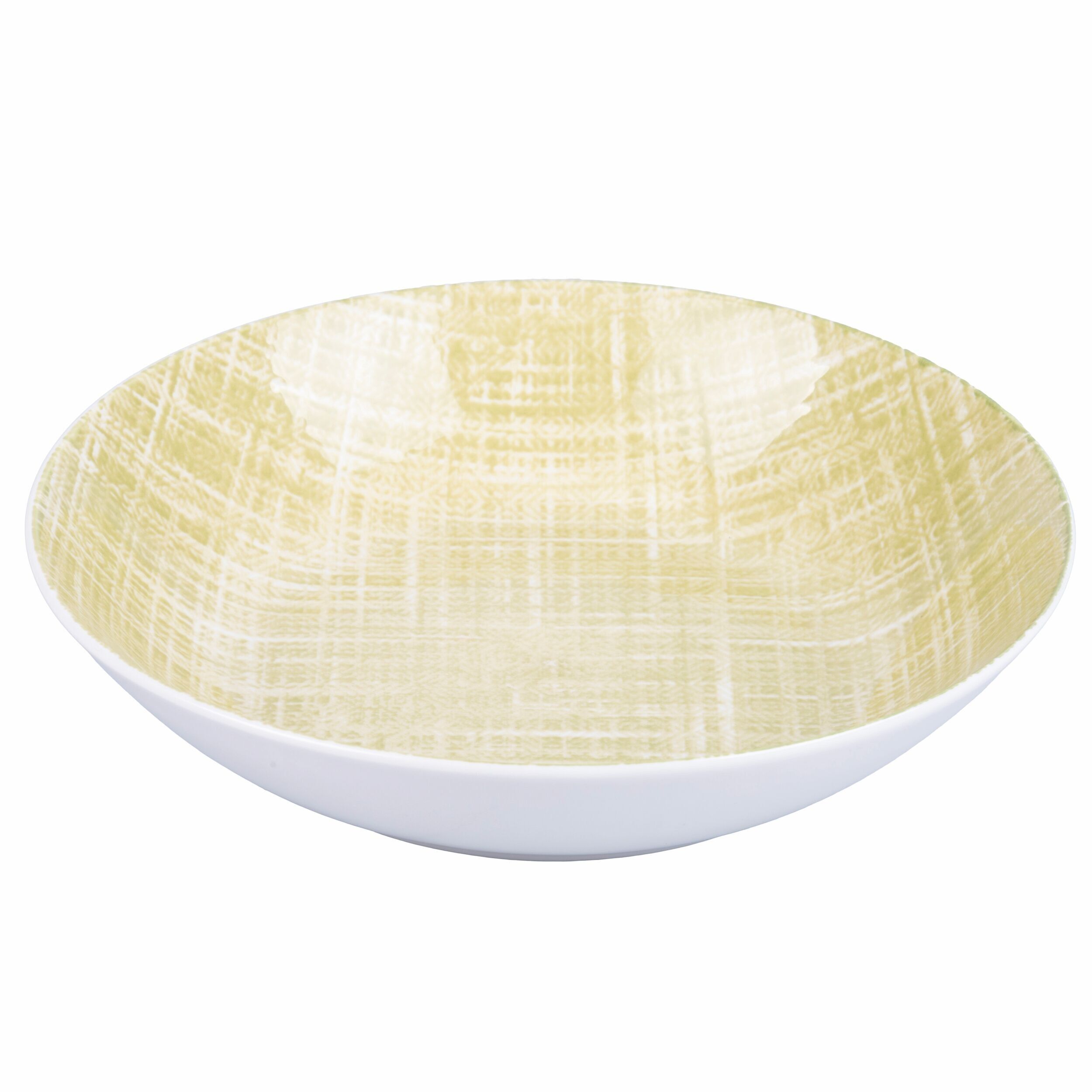 Piatto fondo in porcellana, verde lime, Texture