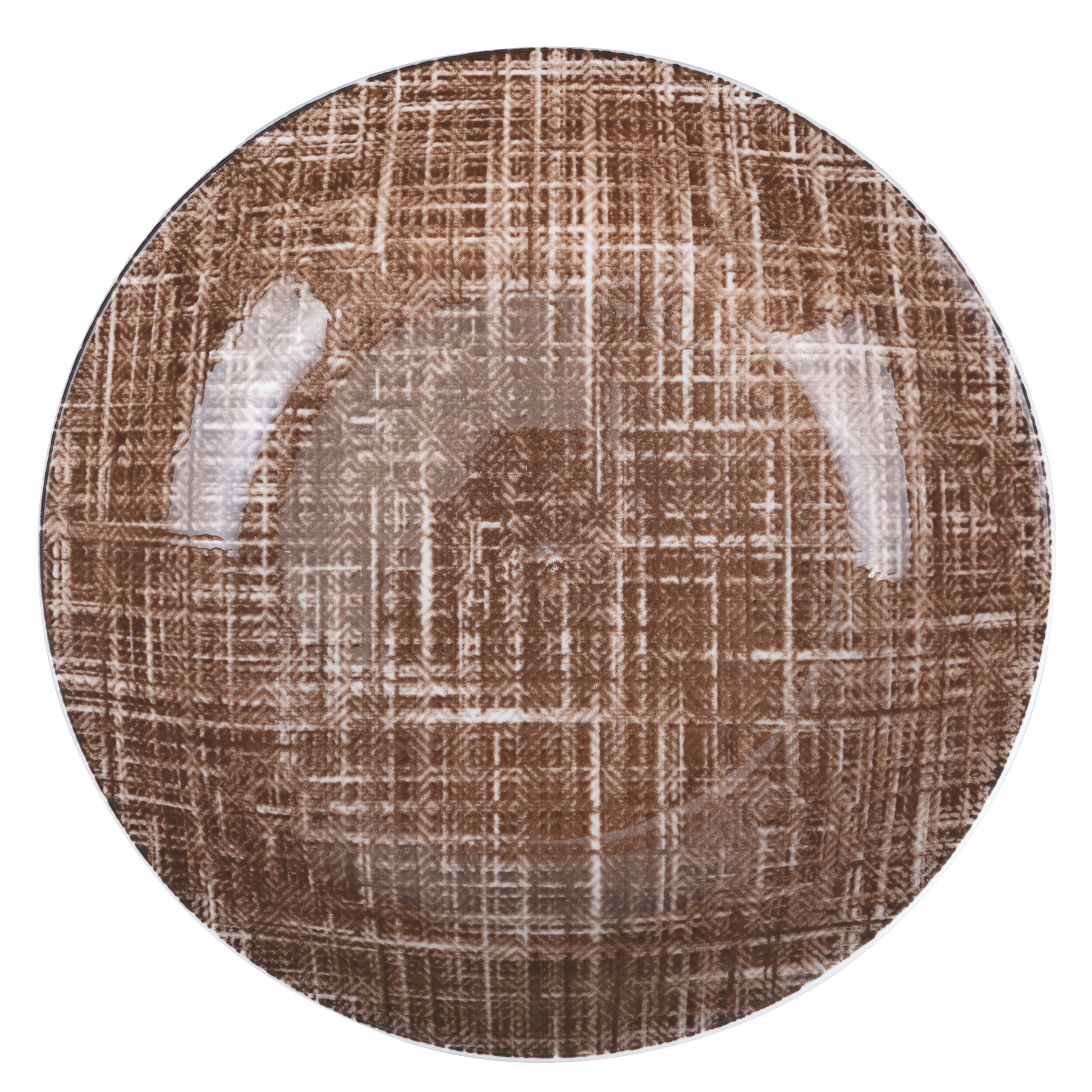 Piatto fondo in porcellana, marrone, Texture