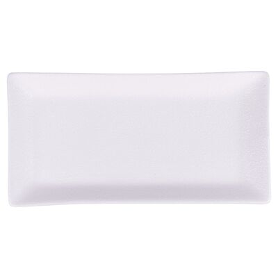 Rectangular plate 24x12 cm in stoneware, Horeca White