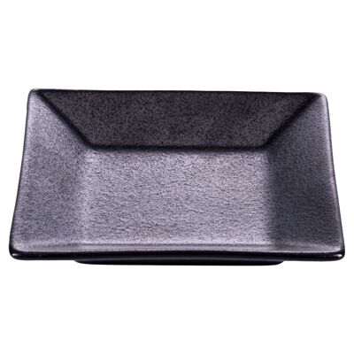 Piattino quadrato 13,5x13,5 cm in gres, Horeca Black