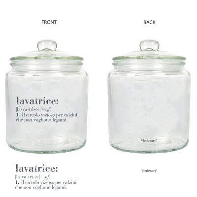 Pot de lessive en verre de 1,9 L pour machine à laver, Victionary