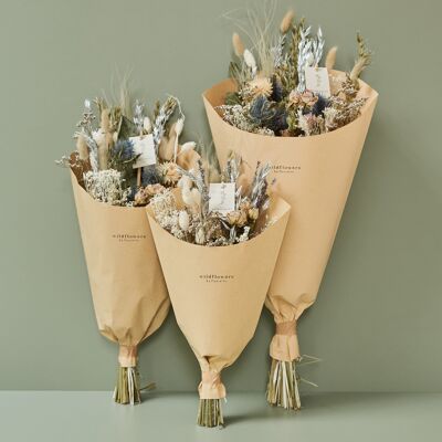 Fleurs séchées - Bouquet des champs blanc givré