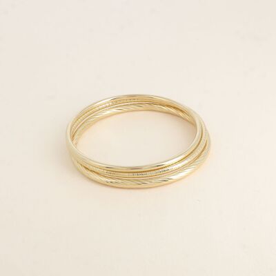 Set of 3 rushes - smooth, ribbed and twisted - diameter 6.4 and 6.5 cm