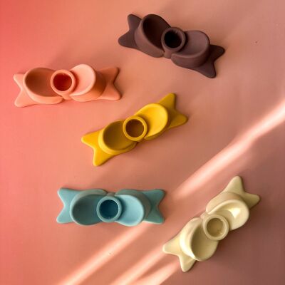 Bow Tapper Candle Holder | Spring Home Decor | Novelty