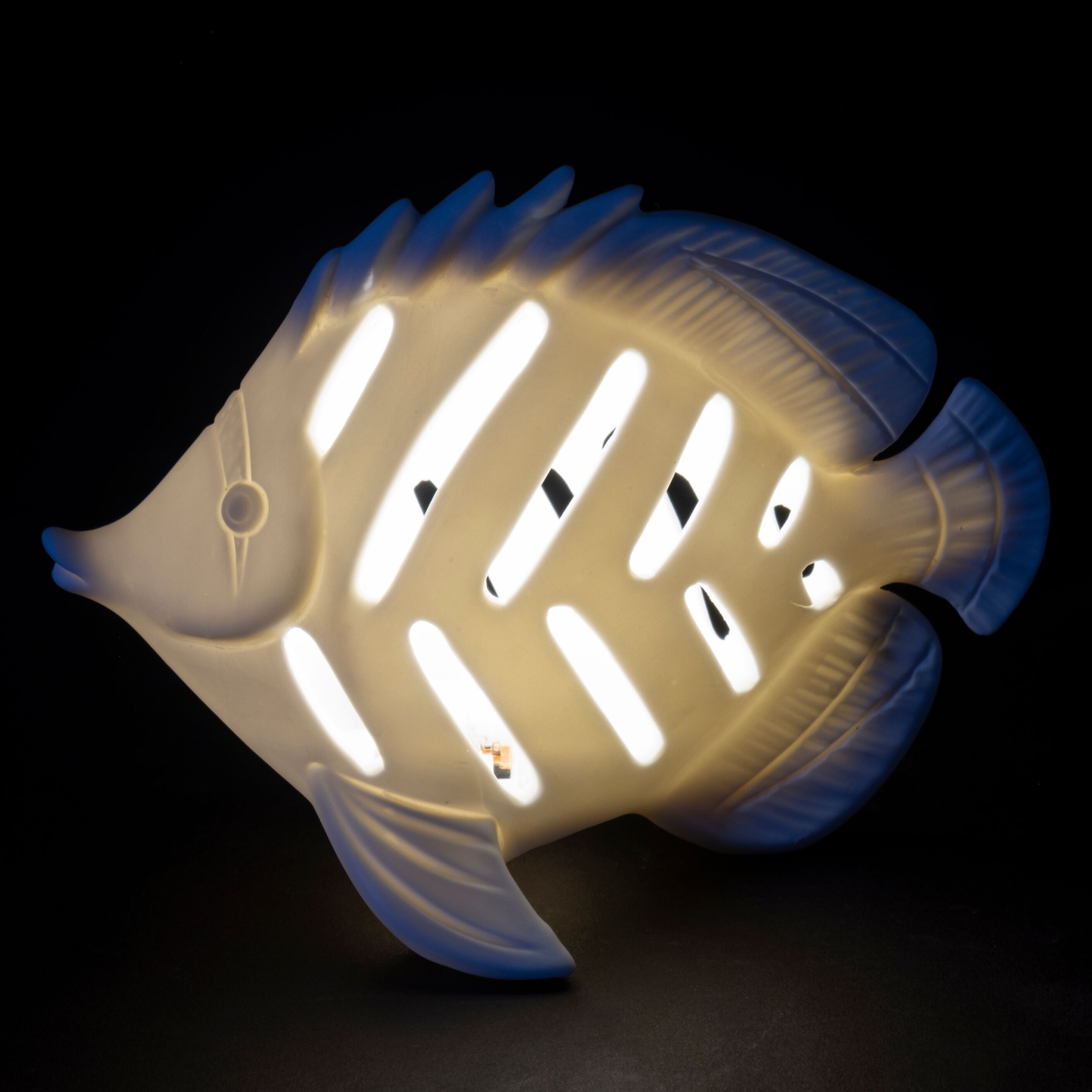 Decorative ceramic LED fish 7.3x10.5x8 cm, Ocean