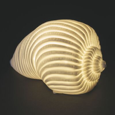 Concha decorativa de cerámica led 11x8,2x6,7 cm, Océano
