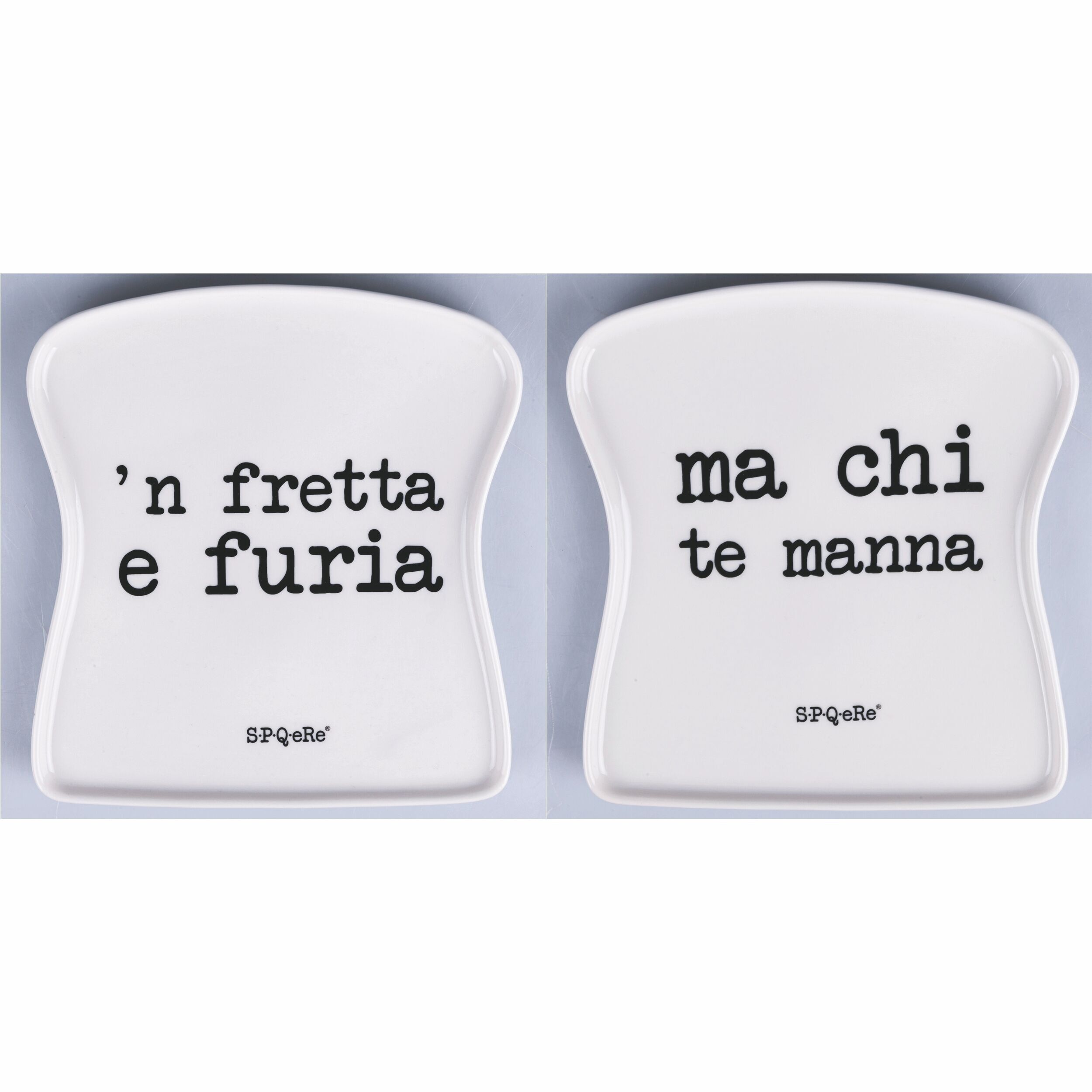 Porcelain toast plate, S.P.Q.eRe