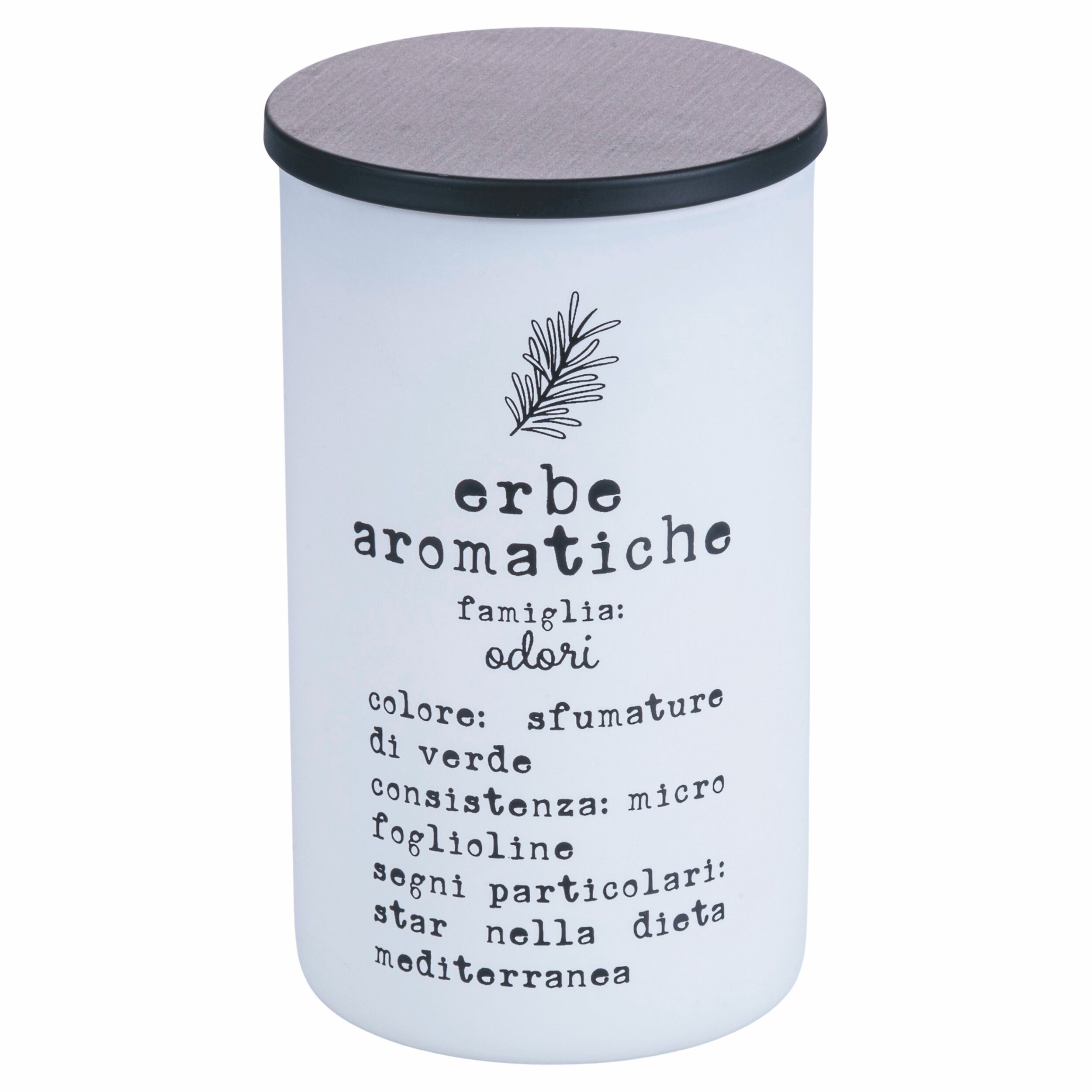 Kräuterglas aus Borosilikatglas 270 ml, Deckel aus Edelstahl und PP-Kunststoff, Identikit