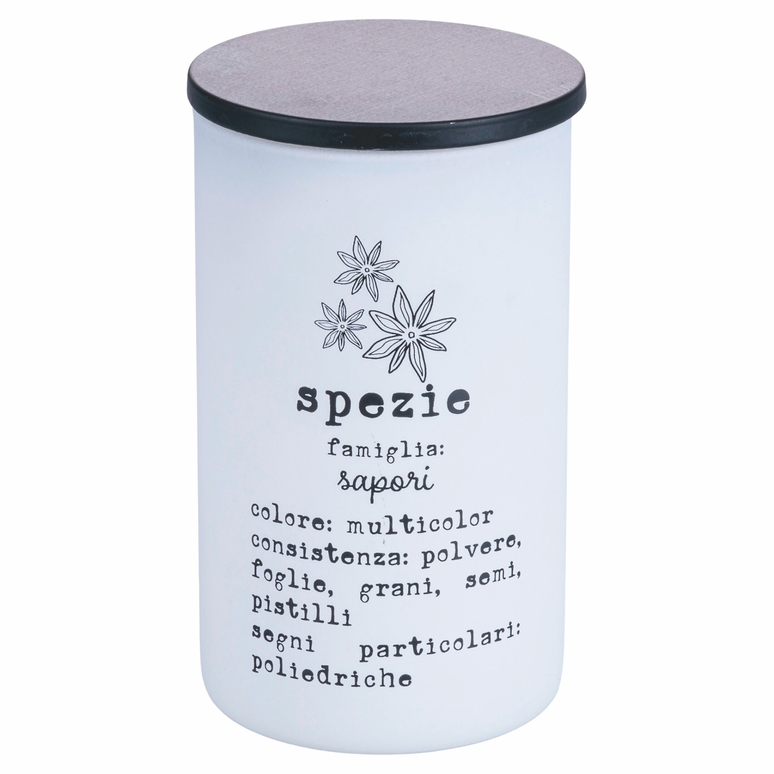 Gewürzglas aus Borosilikatglas 270 ml, Edelstahl und PP-Kunststoffdeckel, Identikit