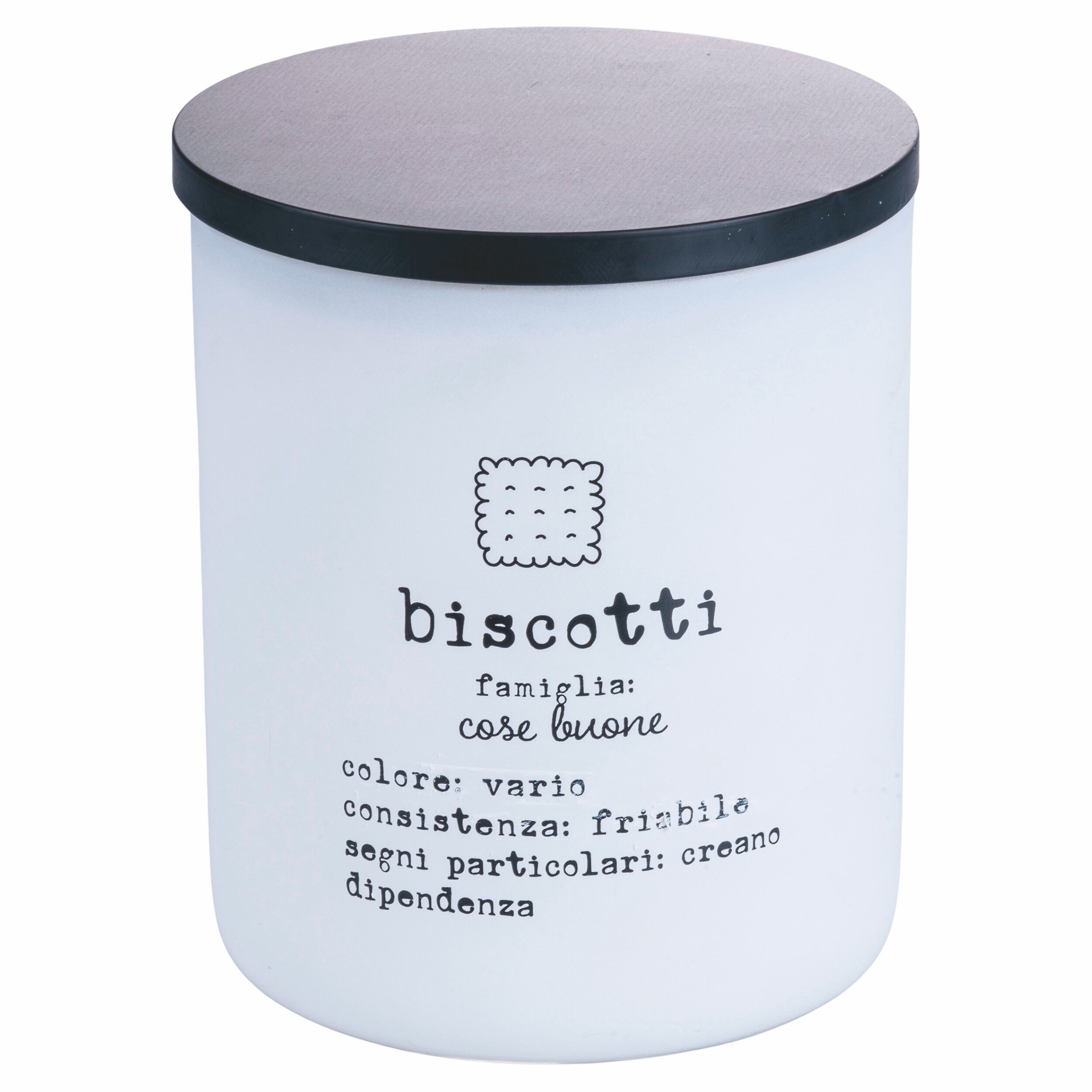 Keksdose aus Borosilikatglas 2 L, Edelstahl und PP-Kunststoffdeckel, Identikit