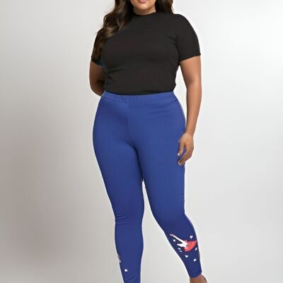 Leggings taglie forti con motivo a chitarra (B155&BLU)