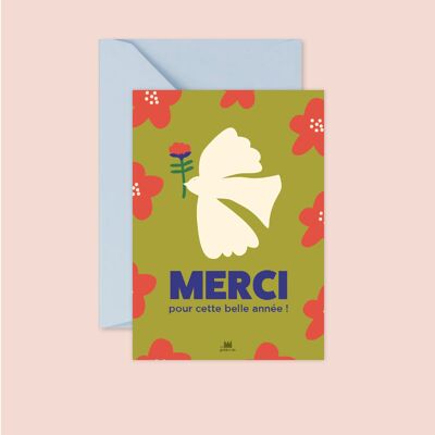 "Thank You" Card: Thank you for this year (with envelope)