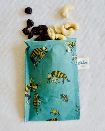 Mini sac en toile cirée vegan (10,5 × 14,5cm) - Bienensause (Design par Philip Waechter) 2