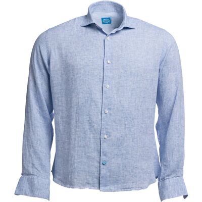 Camicia in lino FIJI blu