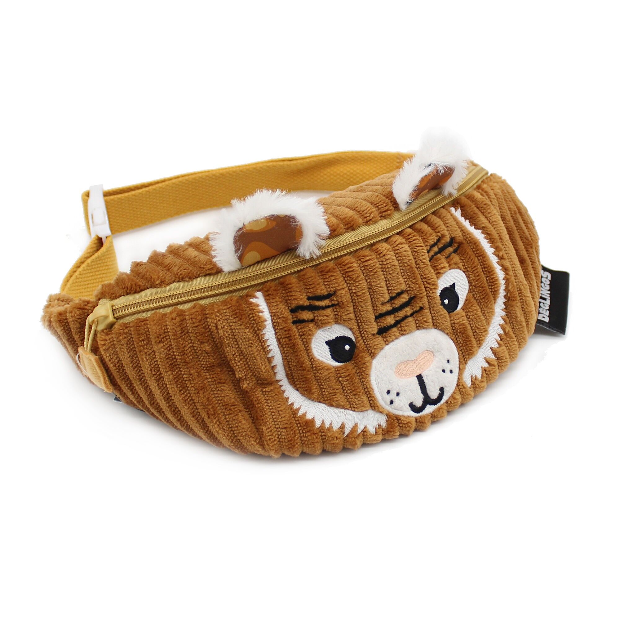 LES DEGLINGOS Children's Corduroy Fanny Pack Speculos the Tiger