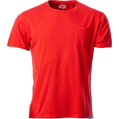 Camiseta bolsillo MARGARITA rojo claro