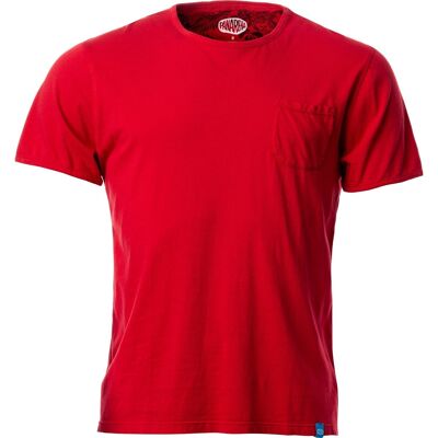 Camiseta bolsillo MARGARITA rojo