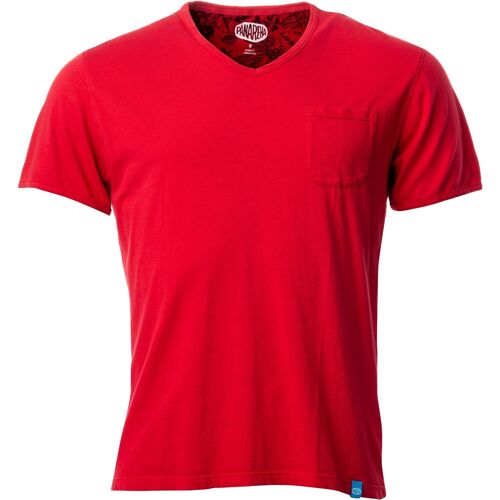 V-neck T-shirt MOJITO red