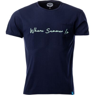 T-shirt DOVE SIAMO blu navy