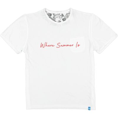 T-shirt WHEREABOUT blanc