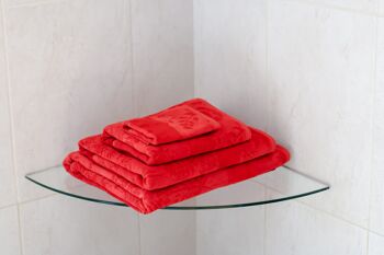 Ensemble de serviettes rouge passionné 2