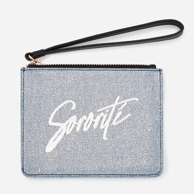 Large Card Holder-Sororite Silver Denim