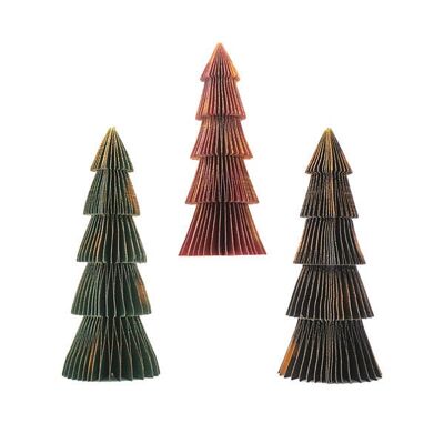 DECORAZIONI DI CARTA A FORMA DI ABETE 20CM