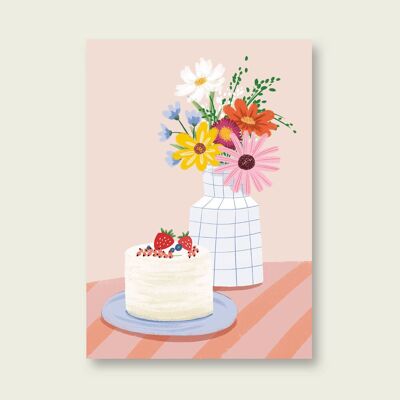Carte postale Gâteau d'été