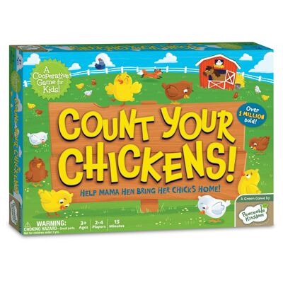 Juego cooperativo Peaceable Kingdom: Cuenta tus pollos